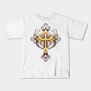 Golden Cross ( Gold Cross ) Kids T-Shirt